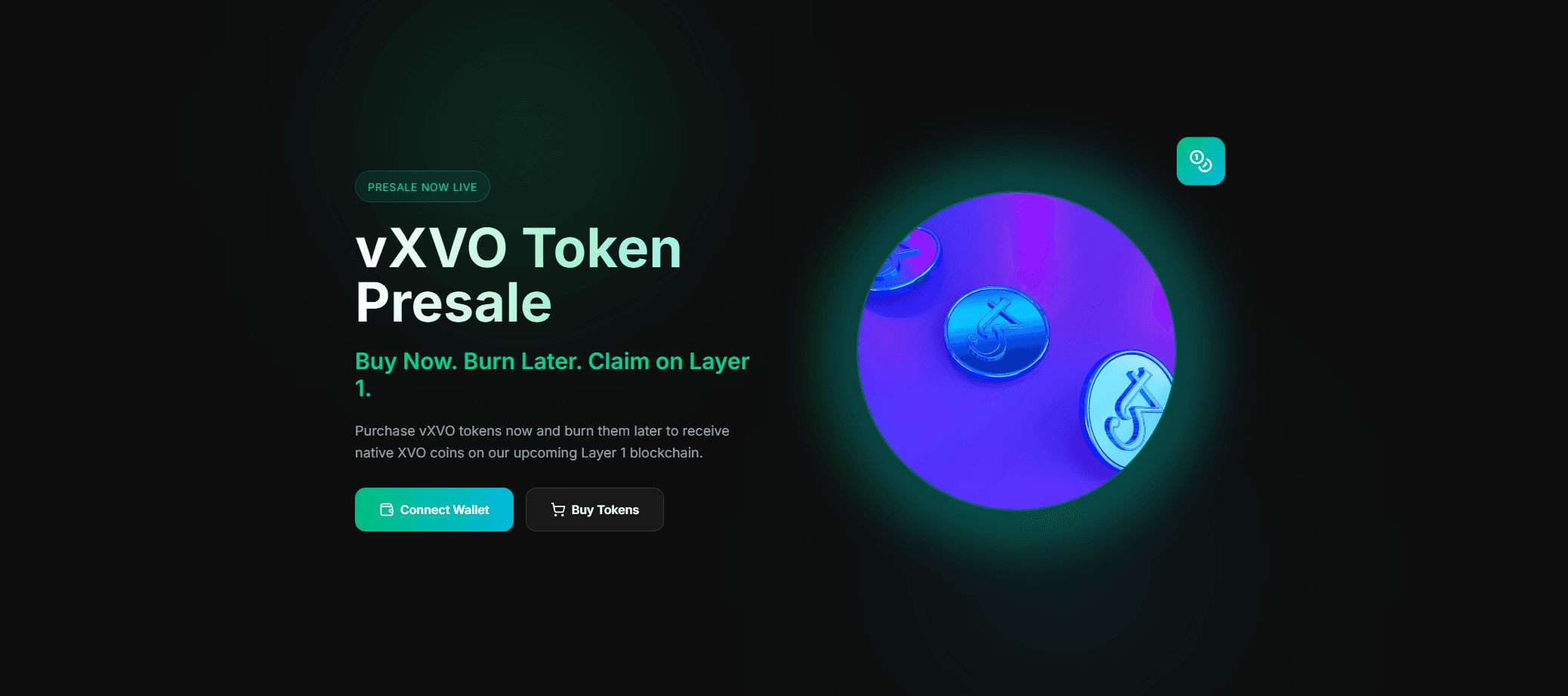 vXVO Token Presale Web App